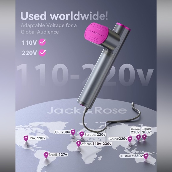 Jack & Rose Universal Travel Steamer 2 in 1 Global Voltage - Picture 2 of 8